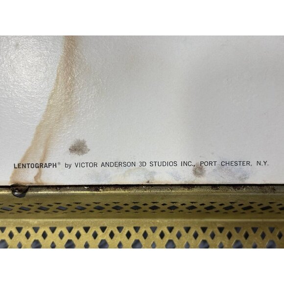 Vtg 3D Lenticular Deer Forest‎ Victor Anderson Midday Respite Framed Wall Art - Picture 5 of 6